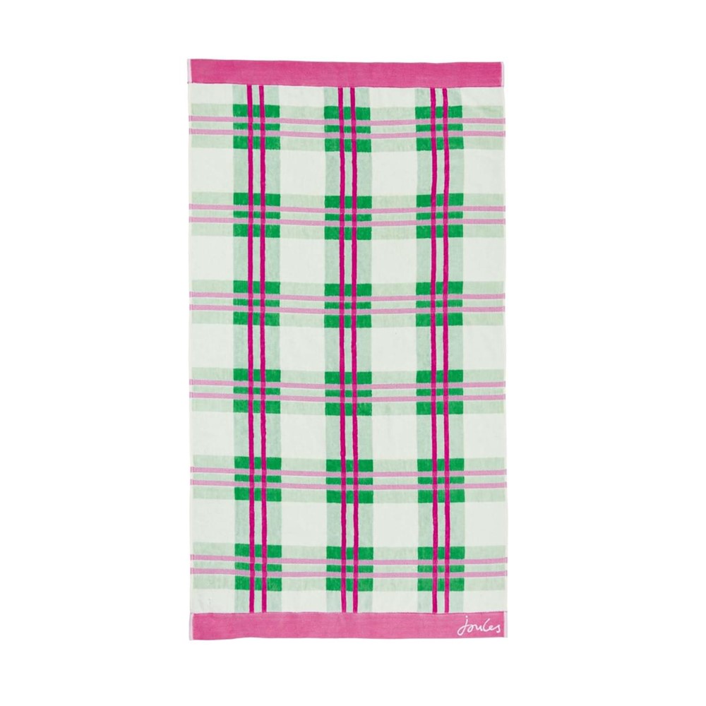 Annie Check Cotton Towels by Joules in Multi